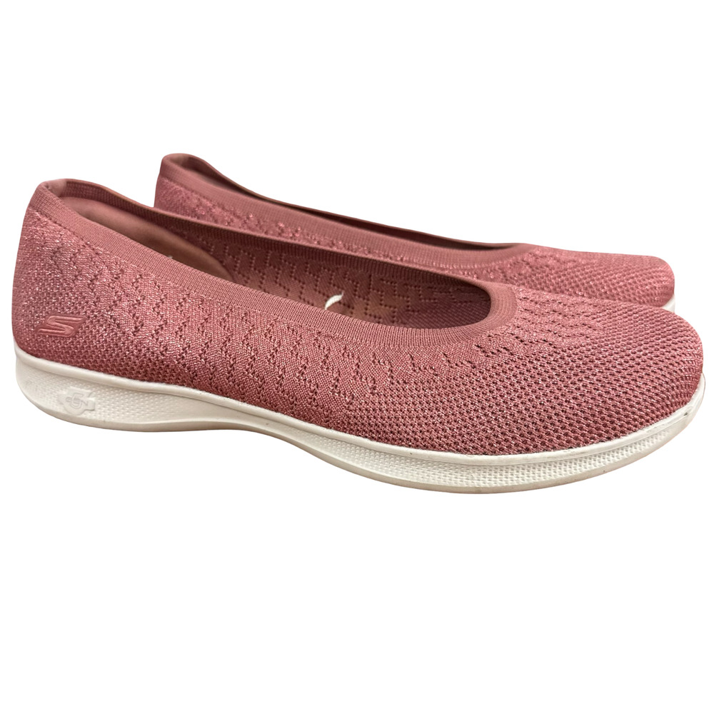 Skechers On The Go Glimmer Pink Slip On Loafers Sneakers Comfort Shoes sz 11